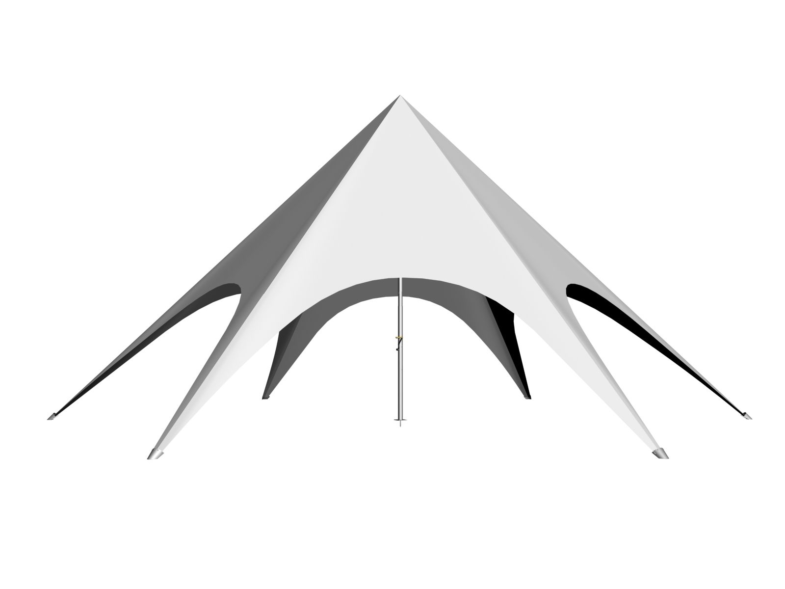 09360 - 6m Plain Star Shade (Frame, Tool Kit and Canopy)