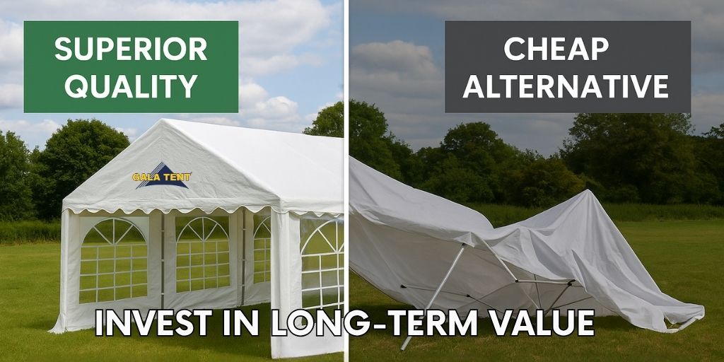 Why Buying Cheap Marquees Can Cost You More and What Makes Gala Tent Different